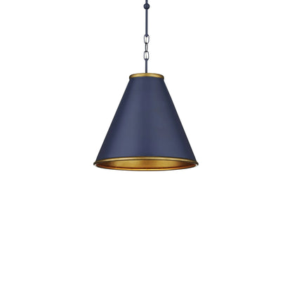 Pierrepont Pendant Light in Hiroshi Dark Blue (Small).