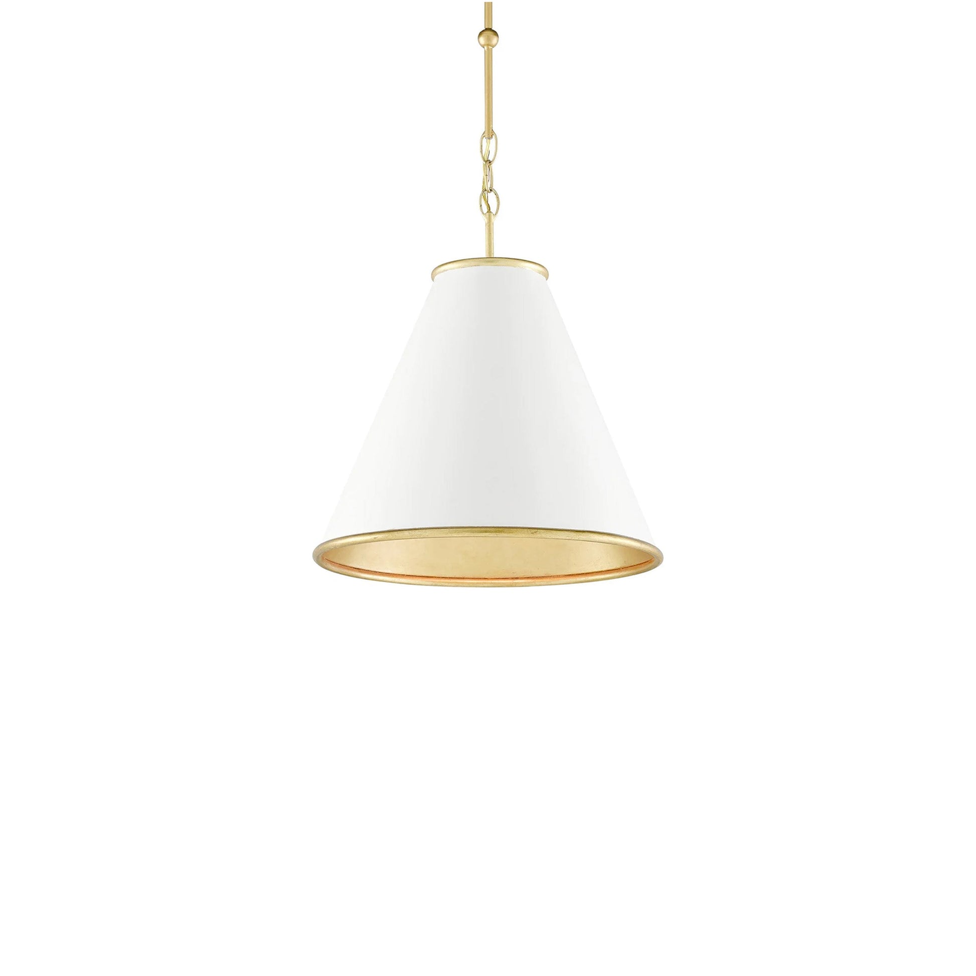 Pierrepont Pendant Light in Painted Gesso White (Small).