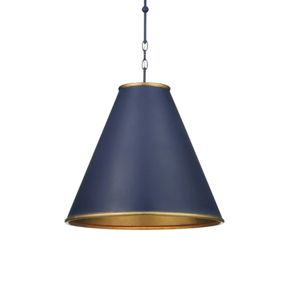 Pierrepont Pendant Light in Hiroshi Dark Blue (Large).