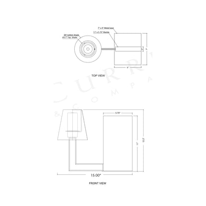 Pilote LED Rechargeable Table Lamp - line drawing.