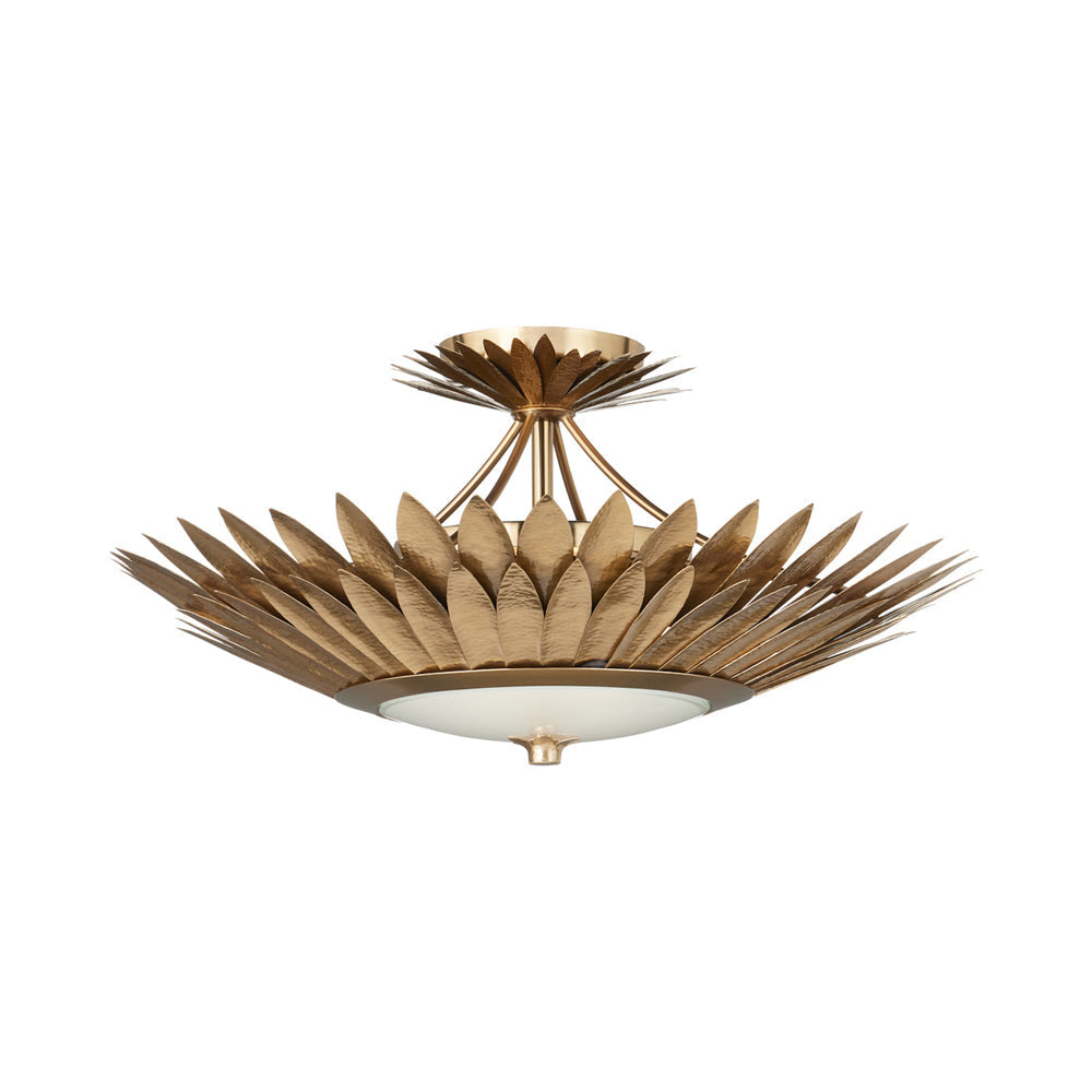 Plumage LED Semi Flush Convertible Pendant Light in Detail.