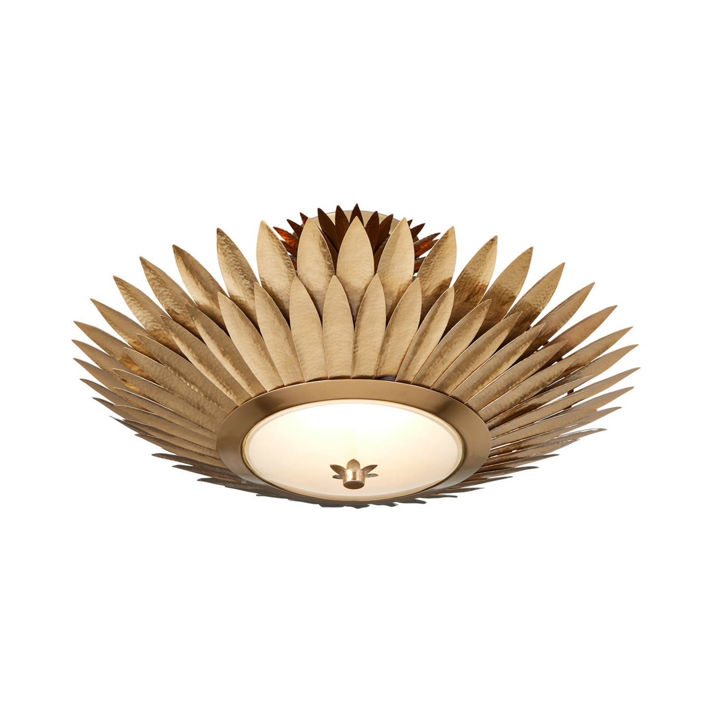 Plumage LED Semi Flush Convertible Pendant Light in Detail.
