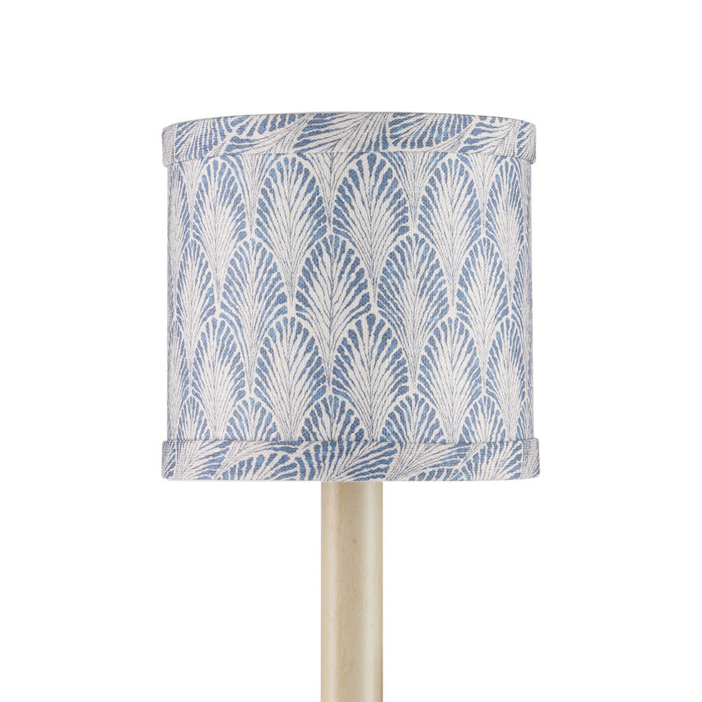 Plume Chandelier Shade in Blue (Drum).