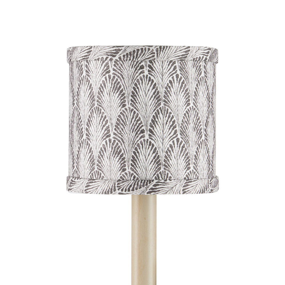 Plume Chandelier Shade in Stone (Drum).