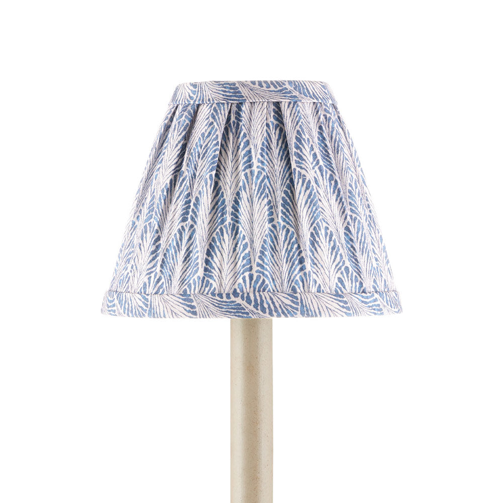 Plume Chandelier Shade in Blue (Tapered).