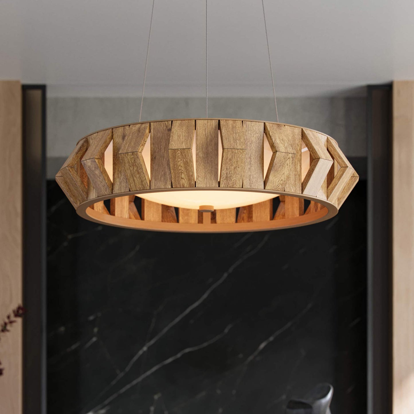 Plunge LED Chandelier in Detail.