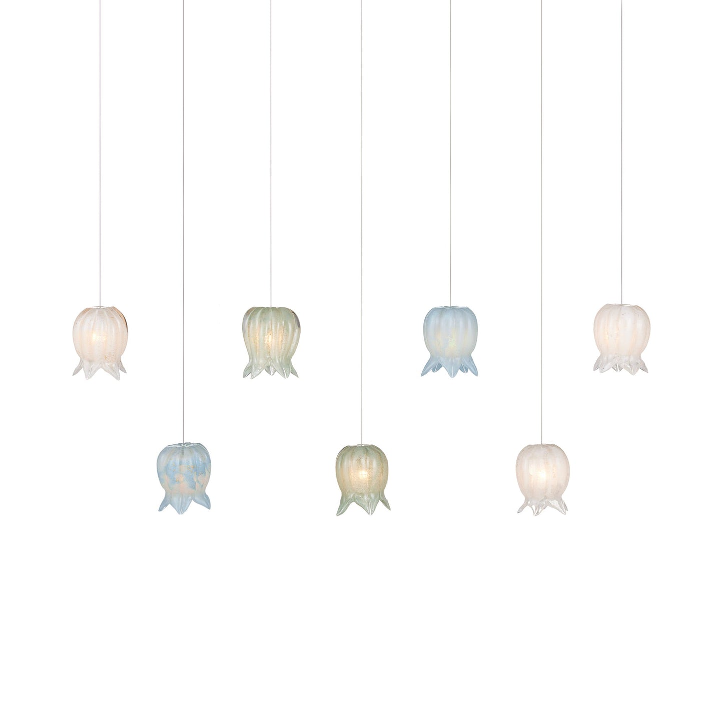 Polpo Linear Pendant Light in Multi-color (7-Light).