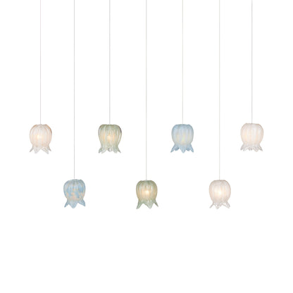 Polpo Linear Pendant Light in Multi-color (7-Light).