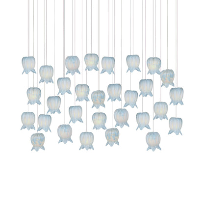 Polpo Linear Pendant Light in Blue (30-Light).
