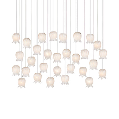Polpo Linear Pendant Light in White (30-Light).