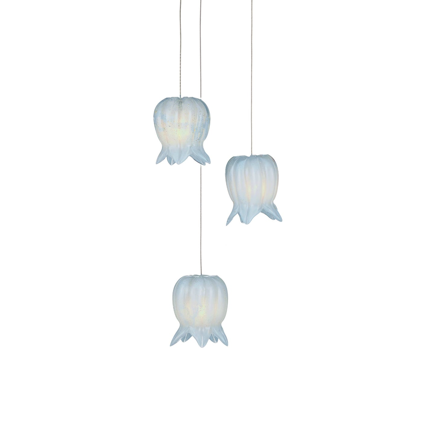 Polpo Round Pendant Light in Blue (3-Light).
