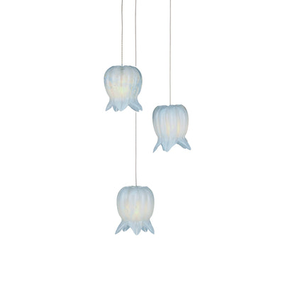 Polpo Round Pendant Light in Blue (3-Light).