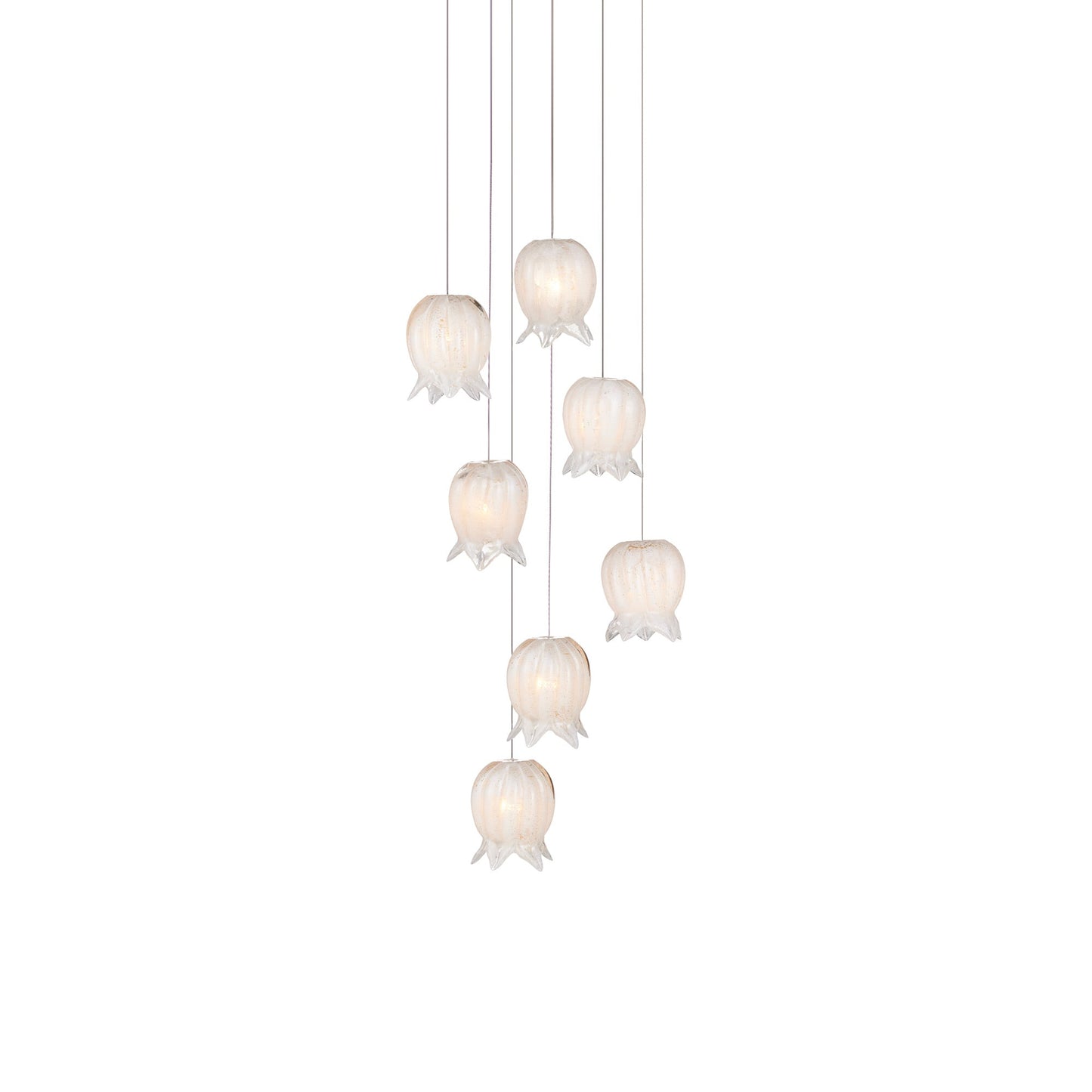 Polpo Round Pendant Light in White (7-Light).