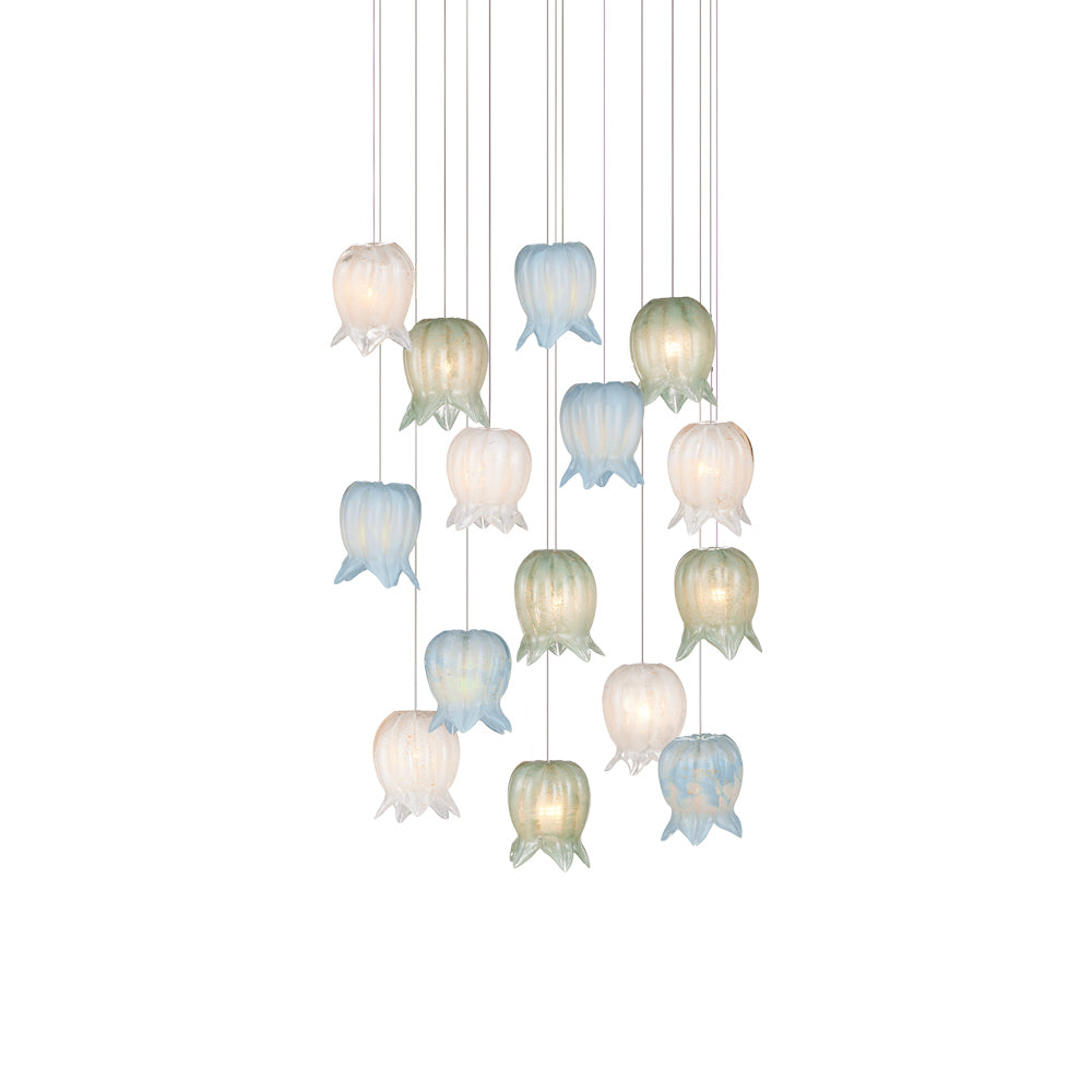 Polpo Round Pendant Light in Multi-color (15-Light).