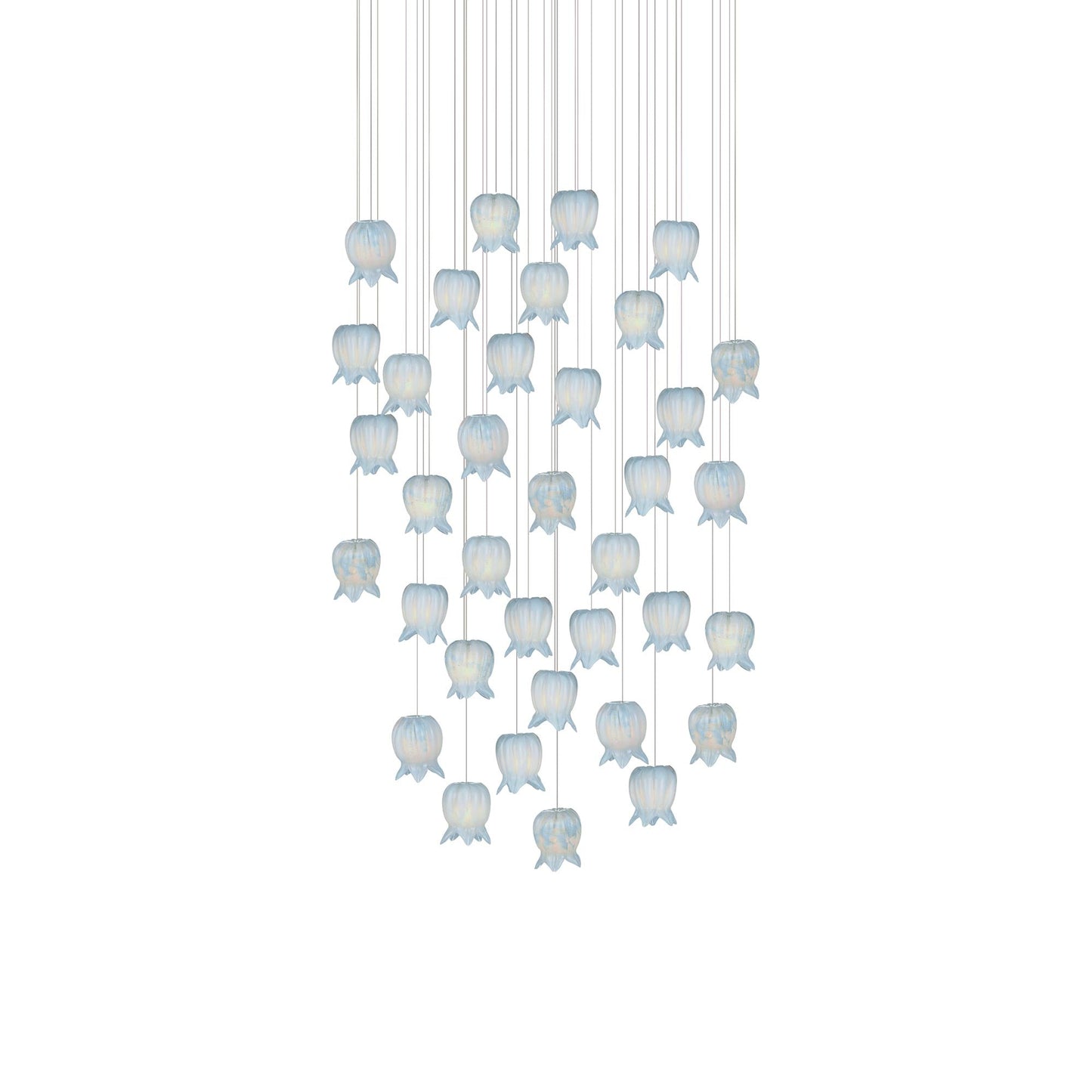 Polpo Round Pendant Light in Blue (36-Light).