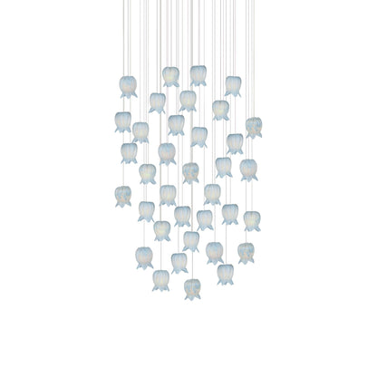 Polpo Round Pendant Light in Blue (36-Light).