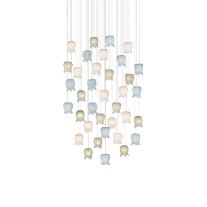 Polpo Round Pendant Light in Multi-color (36-Light).