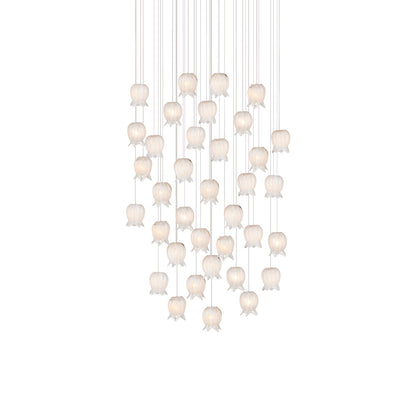 Polpo Round Pendant Light in White (36-Light).
