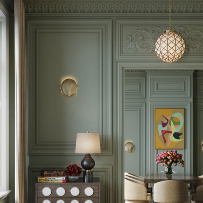 Polyhedron Pendant Light in living room.