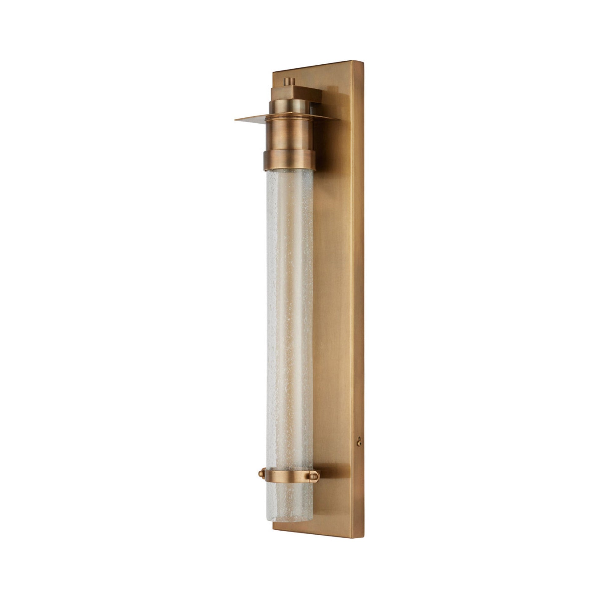 Provence Outdoor Wall Light in Antique Brass.
