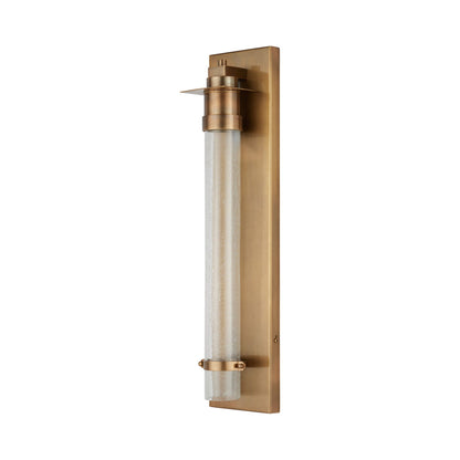 Provence Outdoor Wall Light in Antique Brass.