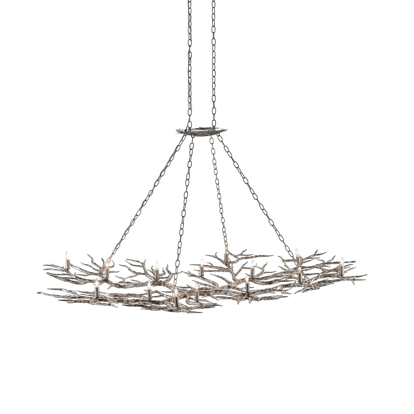 Rainforest Chandelier in Silver Leaf (Large).
