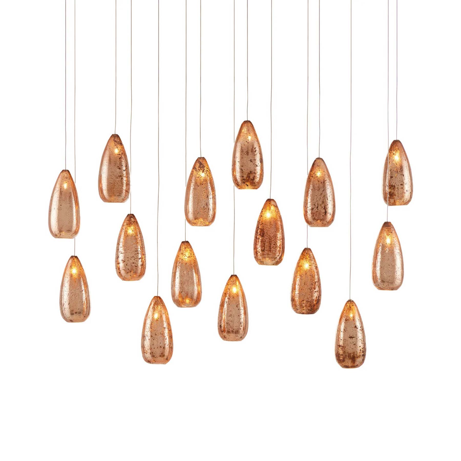 Rame Linear Multi Pendant Light (15-Light).