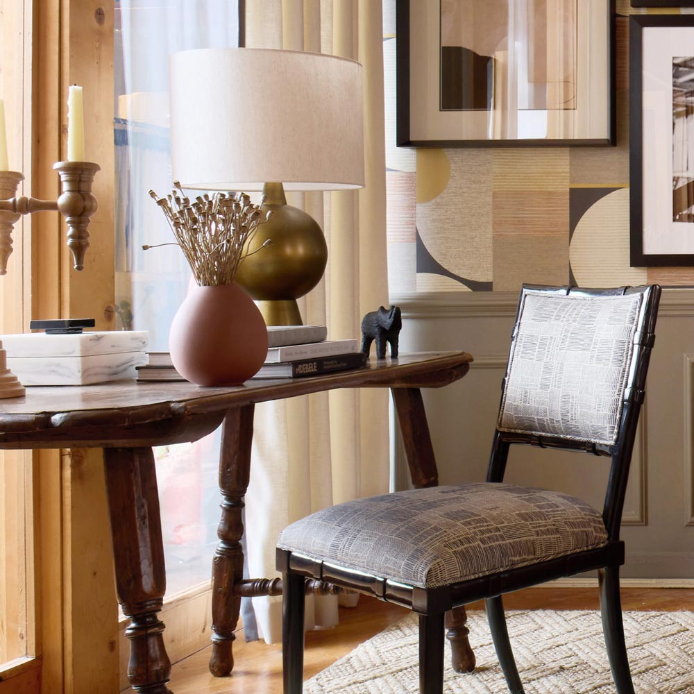 Rami Table Lamp in living room.