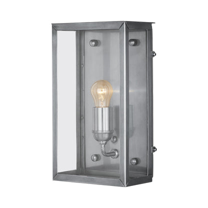 Royster Outdoor Wall Light in Antique Silver.