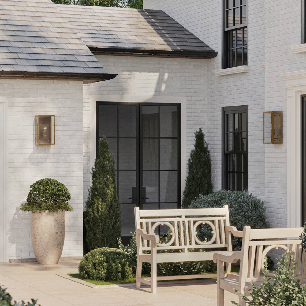 Royster Outdoor Wall Light in Outside Area.