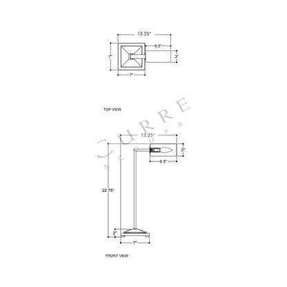 Ruxley Table Lamp - line drawing.