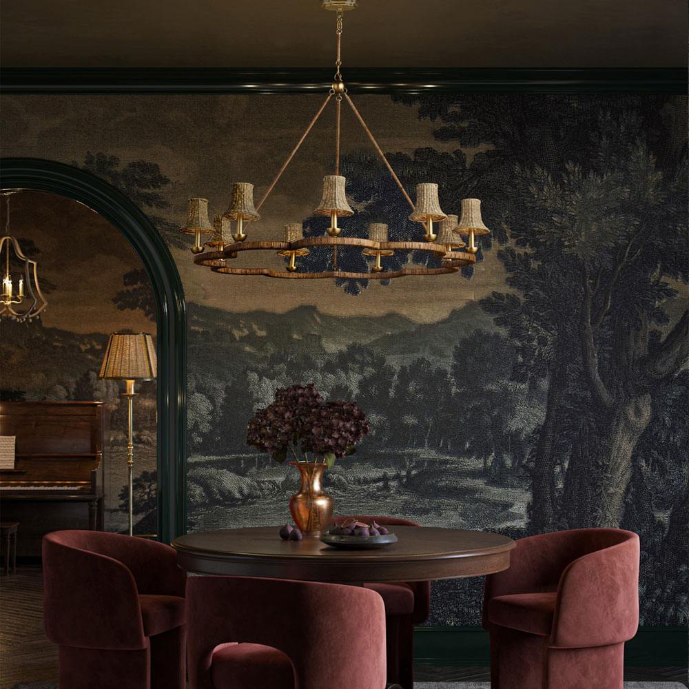 Savoie Chandelier in living room.