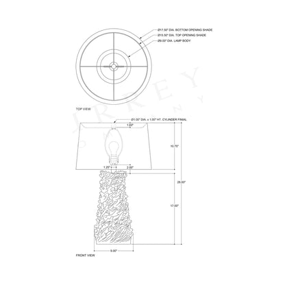 Seadrift Table Lamp - line drawing.