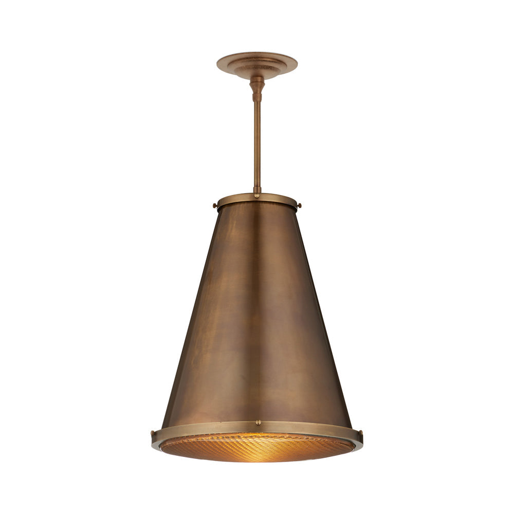 Seafarer Pendant Light in Antique Brass.