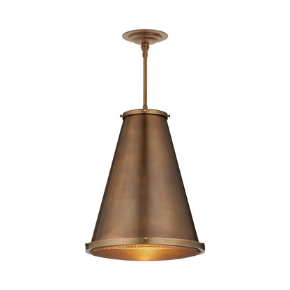 Seafarer Pendant Light in Antique Brass.