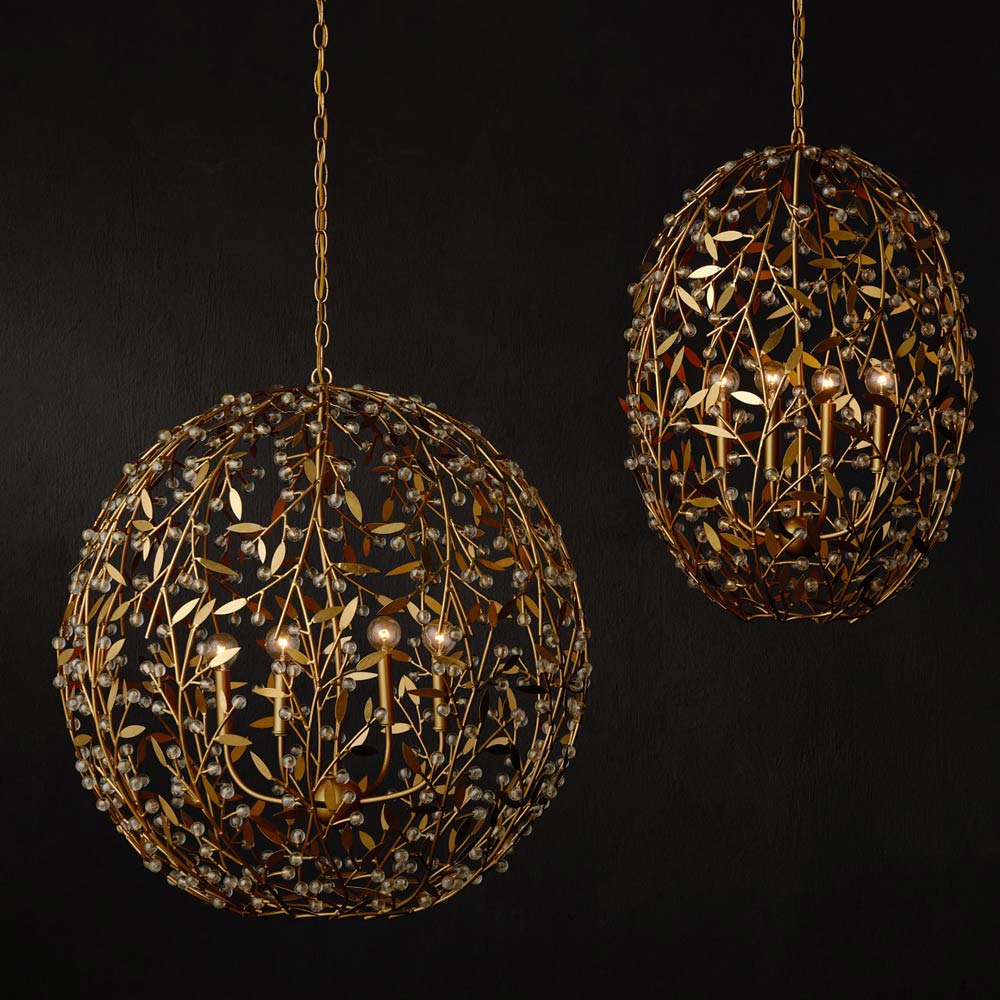 Secret Garden Orb Chandelier in Detail.