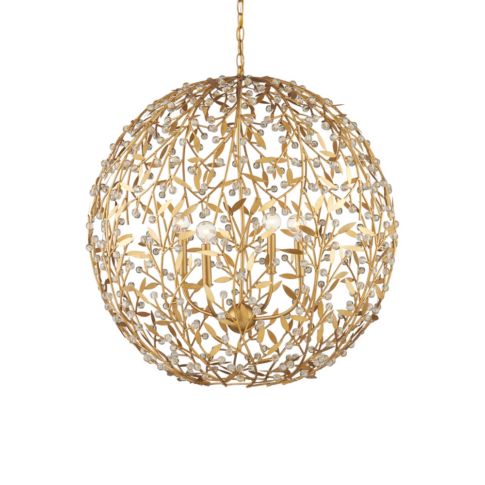 Secret Garden Orb Chandelier in Detail.