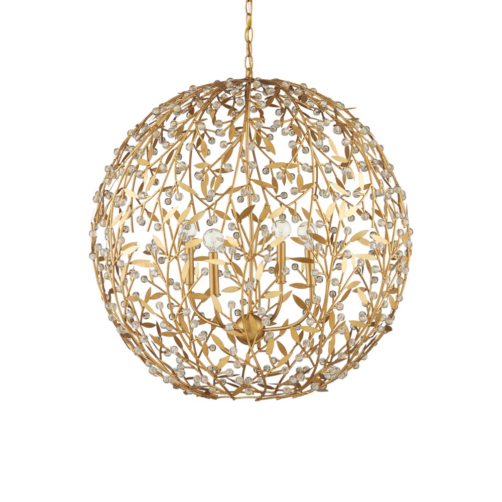 Secret Garden Orb Chandelier in Detail.