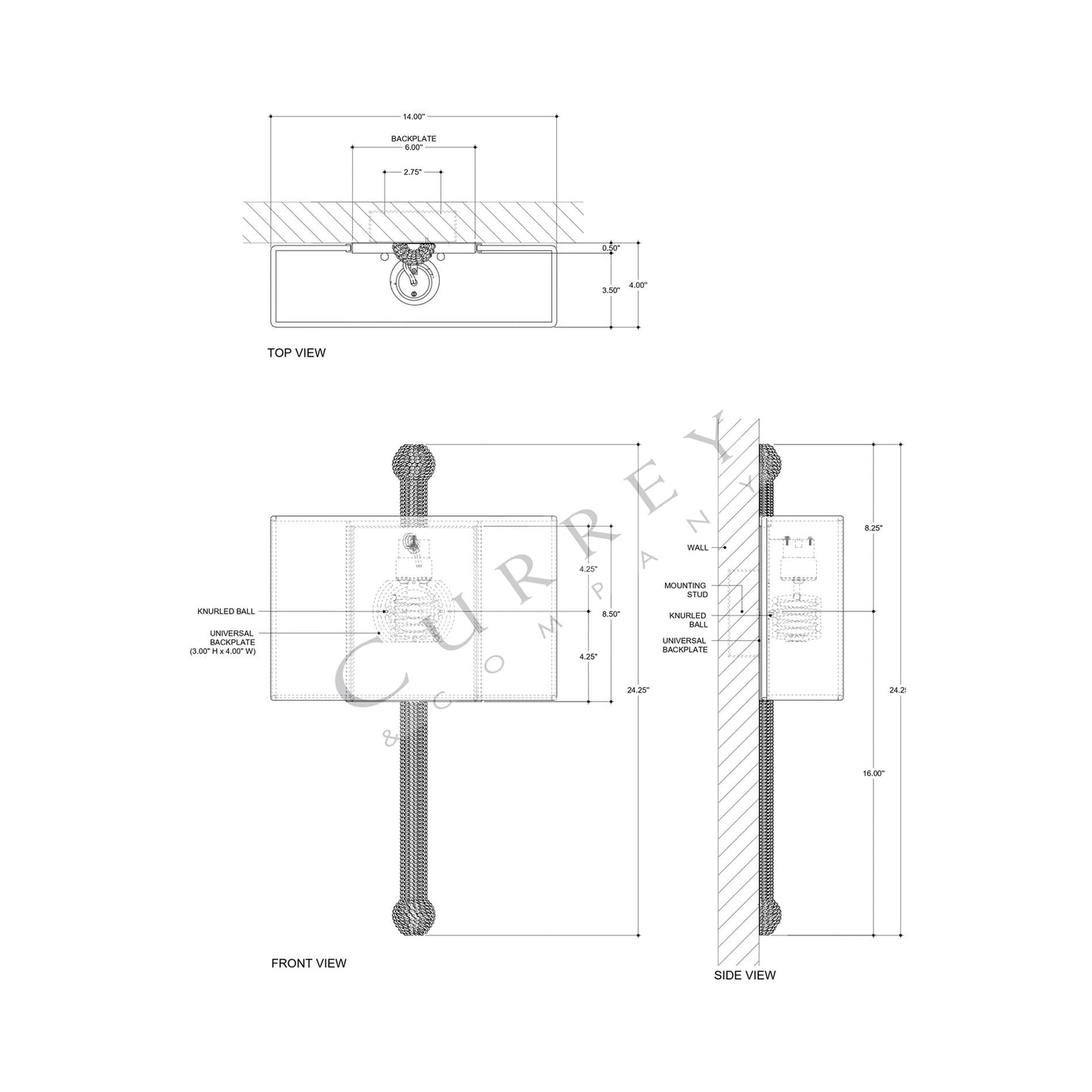 Senegal Wall Light - line drawing.