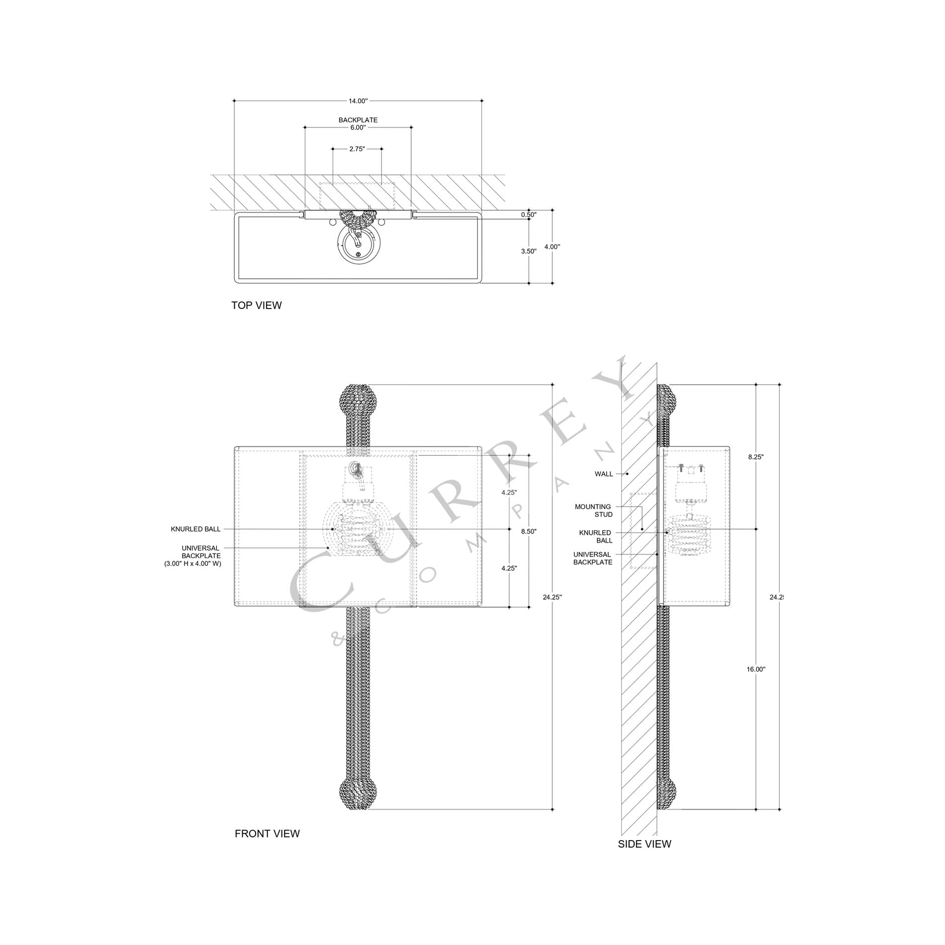 Senegal Wall Light - line drawing.