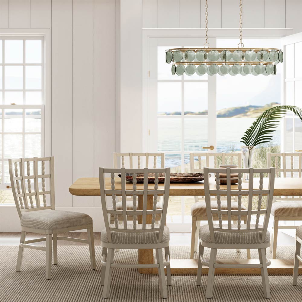 Settat Chandelier in dining room.