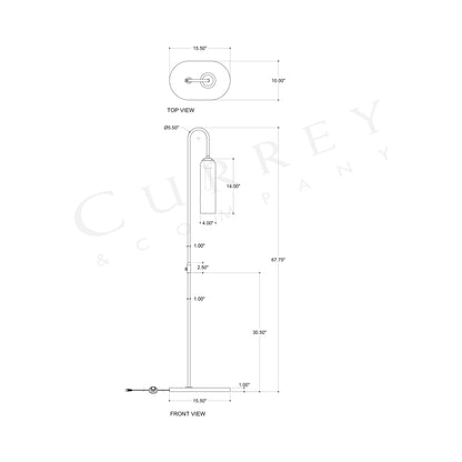 Severn Floor Lamp - line drawing.