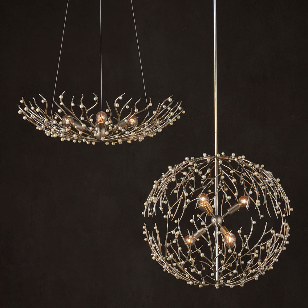 Shinju Pearl Orb Chandelier in Detail.