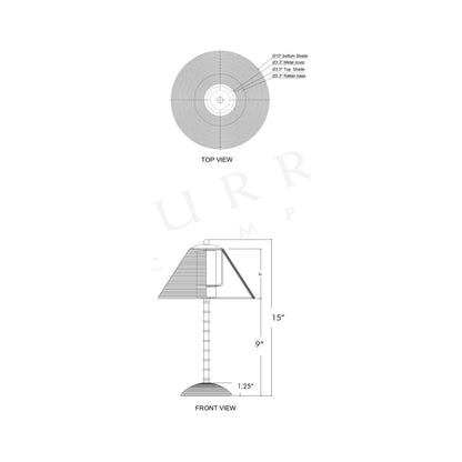 Skitter LED Rechargeable Table Lamp - line drawing.