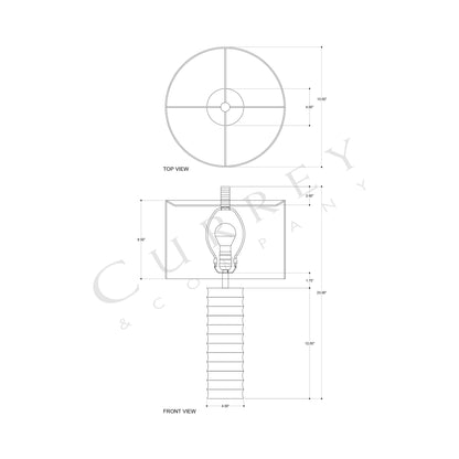 Snowdrop Table Lamp - line drawing.