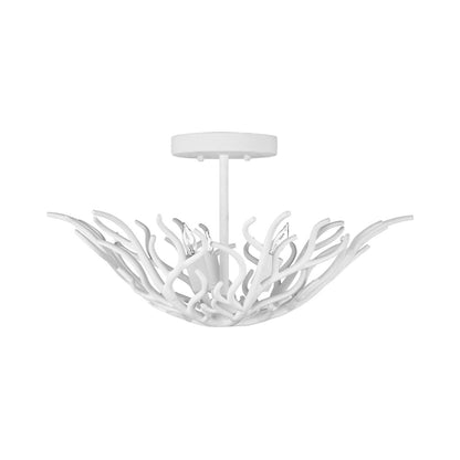 Snowfall Semi-Flush Mount Ceiling Light in Detail.