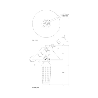 Sonoran Table Lamp - line drawing.