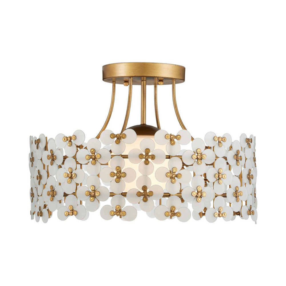 Spring Flower Semi Flush Mount Ceiling Light.