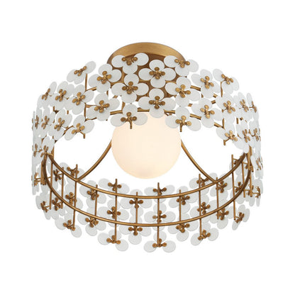 Spring Flower Semi Flush Mount Ceiling Light in Detail.