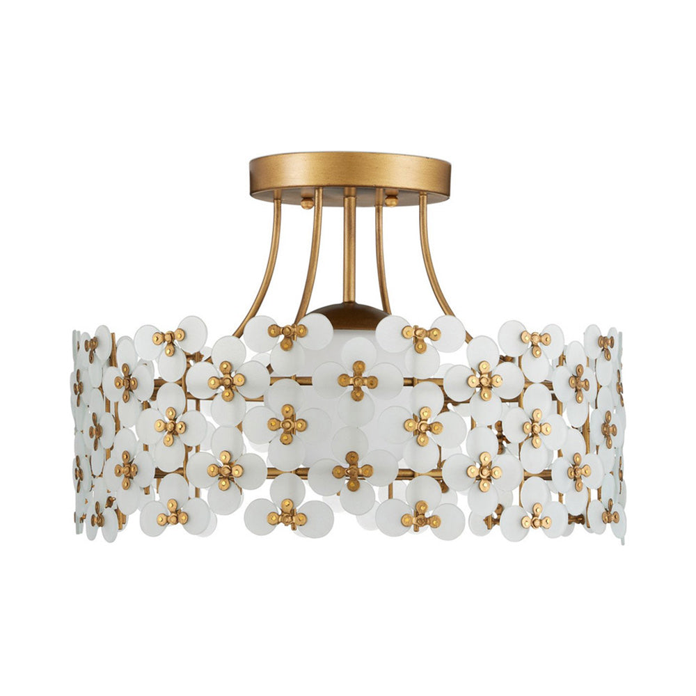 Spring Flower Semi Flush Mount Ceiling Light in Detail.